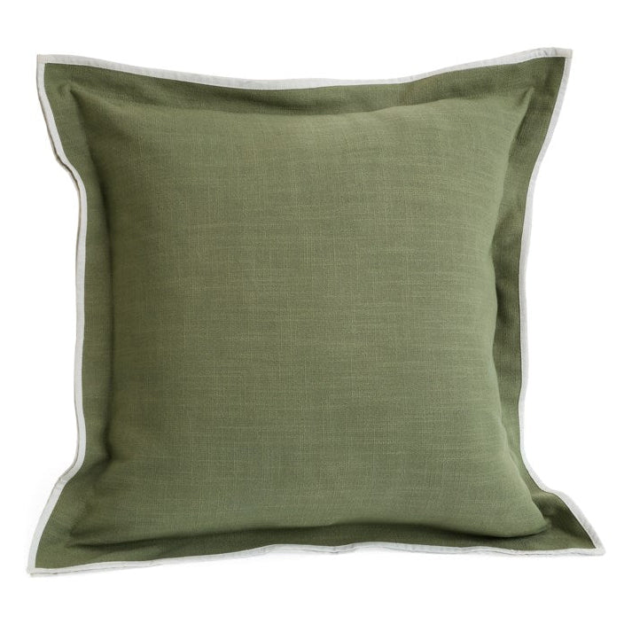 PILLOW W/FLANGES - OLIVE GREEN