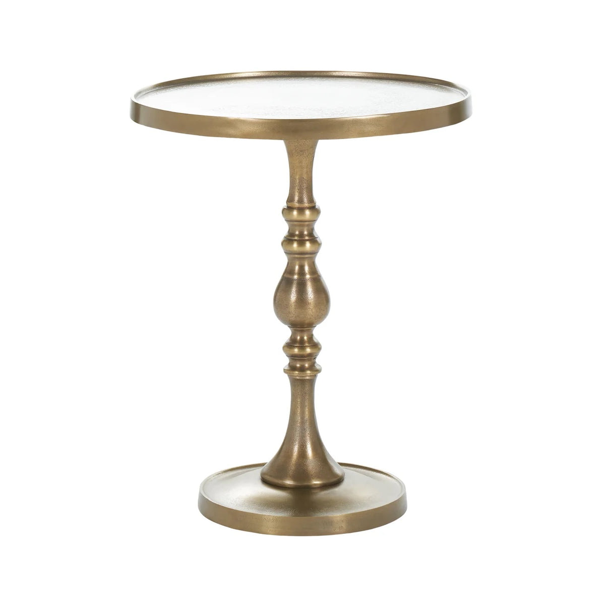 ACCENT TABLE ROWAN - ANTIQUE BRASS FINISH