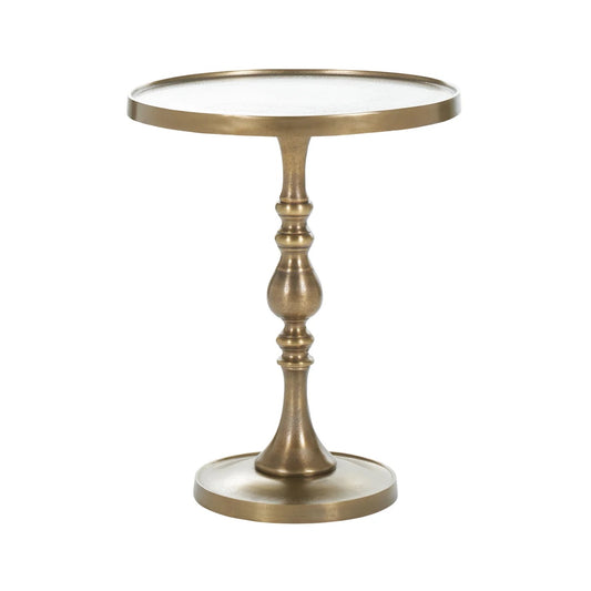 ACCENT TABLE ROWAN - ANTIQUE BRASS FINISH