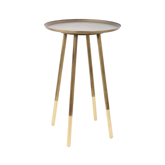 ACCENT TABLE PELLE - ANTIQUE BRASS FINISH
