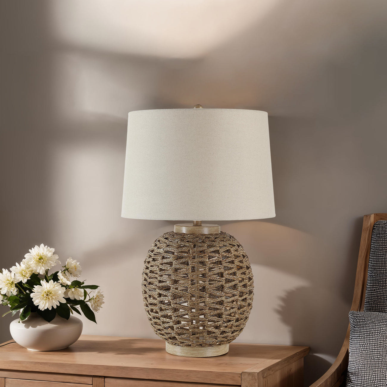 TABLE LAMP NOAH - WOVEN ROPE
