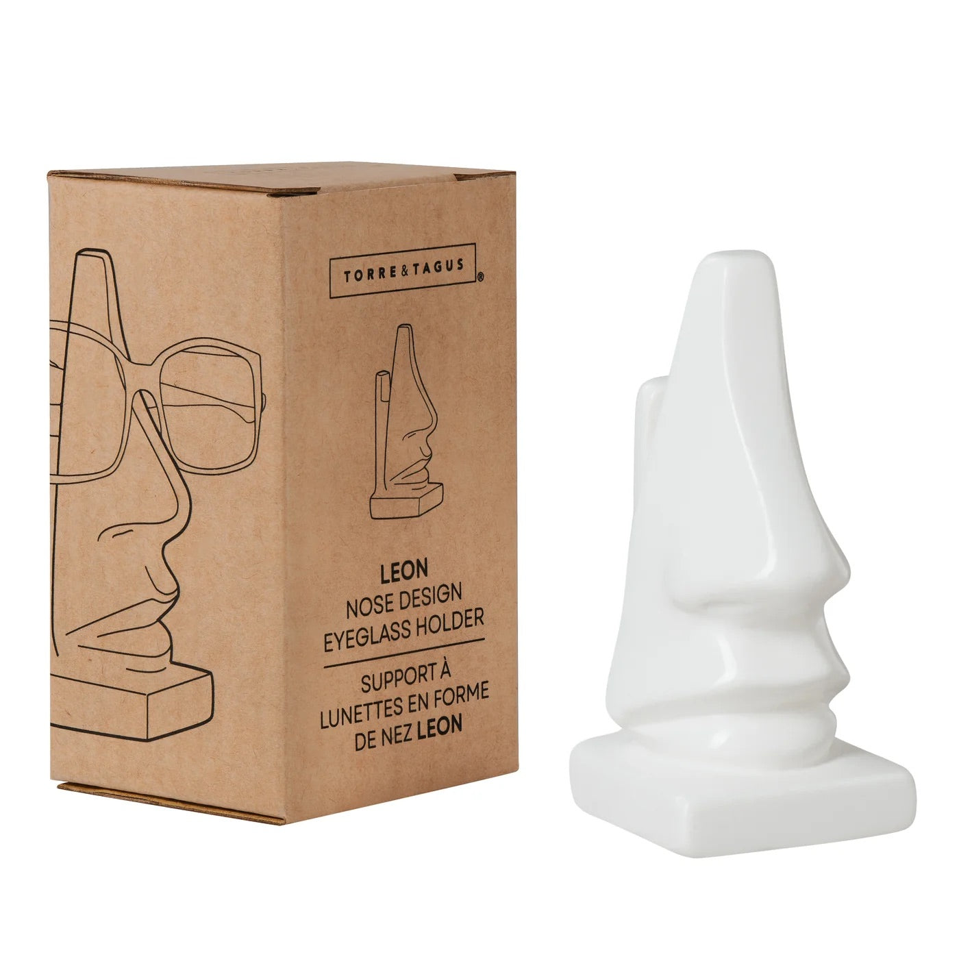 EYEGLASS HOLDER, NOSE - WHITE