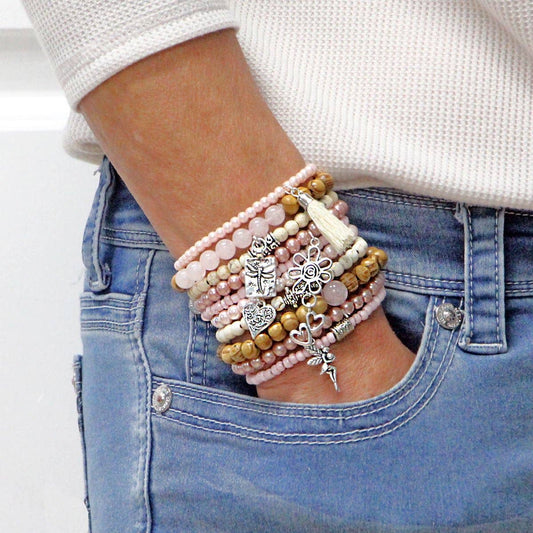 BRACELETS, SET of 9 - LOTUS