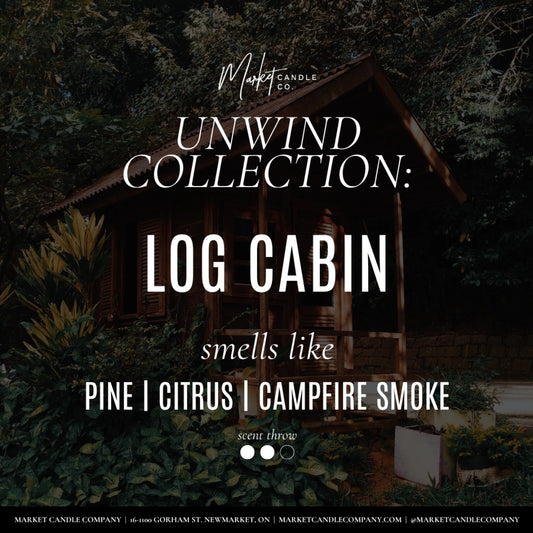 CANDLE, SOY WAX - LOG CABIN 16oz
