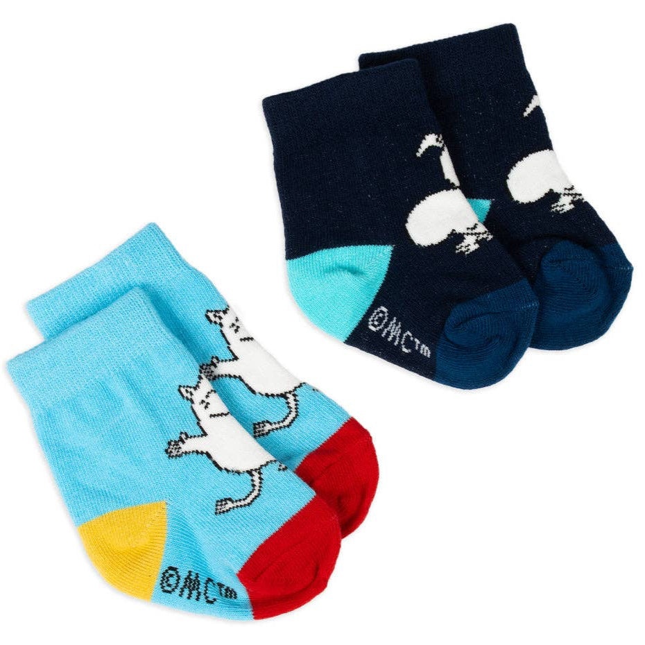 MOOMIN BABY SOCKS, MOOMINTROLL (DOUBLE PAK)
