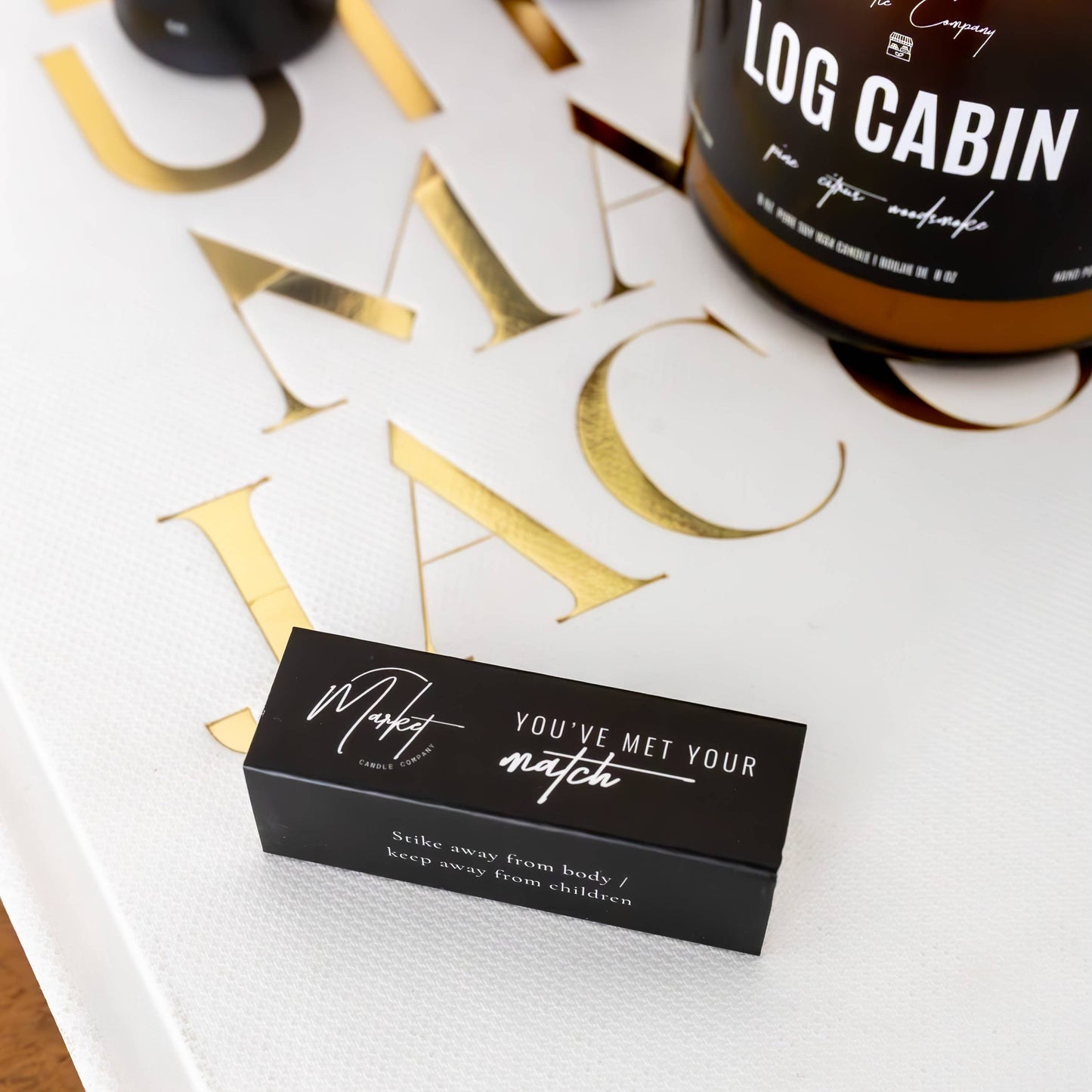 MATCHES, BLACK TIPPED - MINI BOX