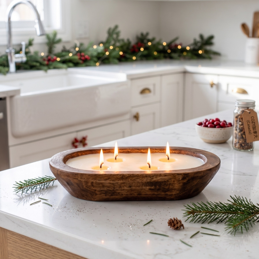 OVAL DOUGH BOWL CANDLE - DOUGLAS FIR
