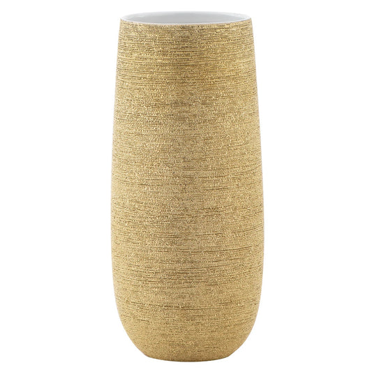 VASE, TEXTURED - GOLD SPUN