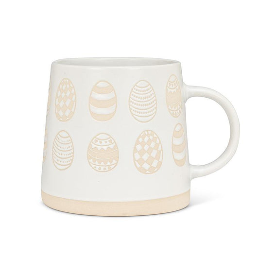 MUG, WIDE BASED - PATTERNED EGGS