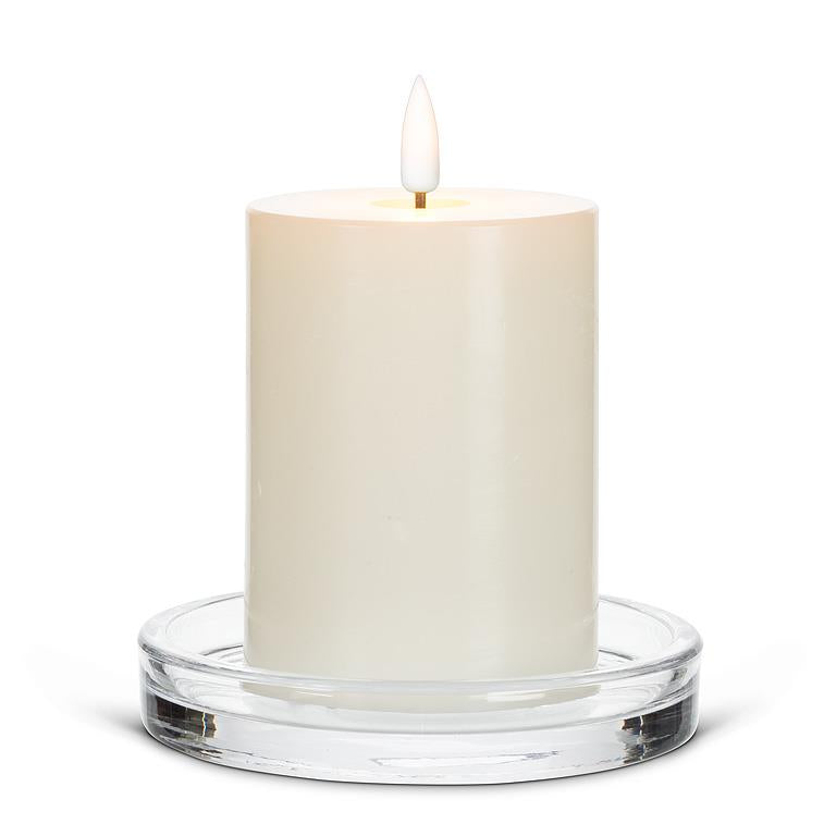 CANDLE/WINE BASE - CLEAR