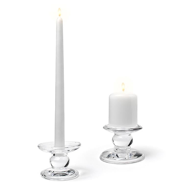 CANDLE HOLDER, REVERSIBLE - CLEAR