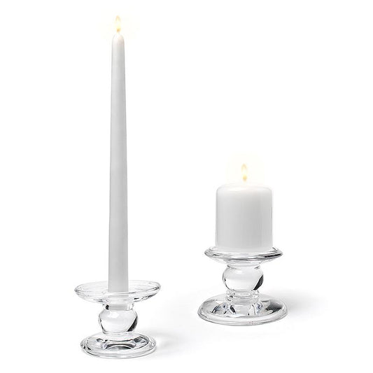 CANDLE HOLDER, REVERSIBLE - CLEAR