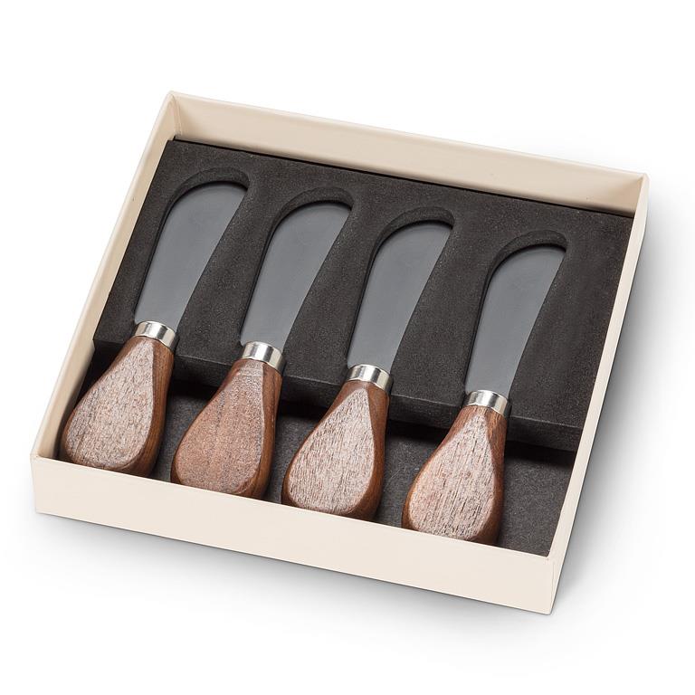 PATE SPREADERS, 4PCS - WALNUT HANDLE
