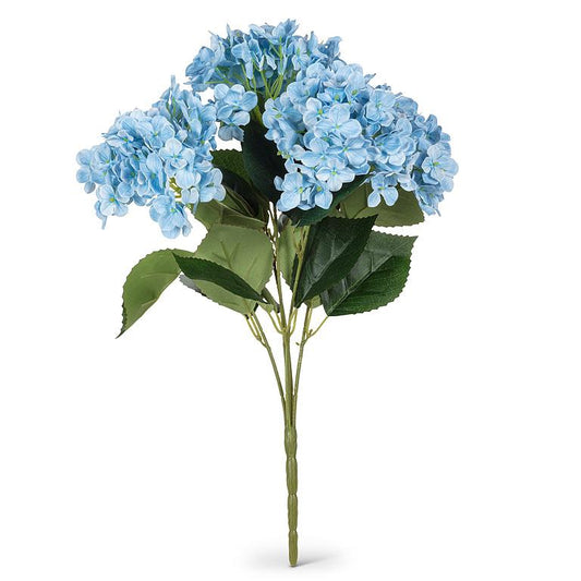 HYDRANGEA BOUQUET, REAL TOUCH - 5 BLOOM, BLUE