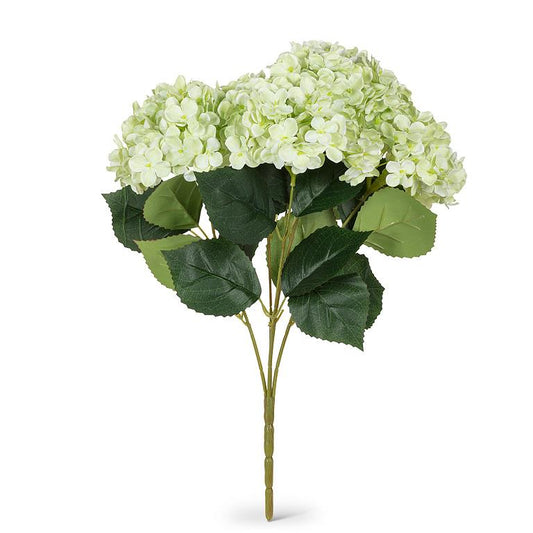HYDRANGEA BOUQUET, REAL TOUCH - 5 BLOOM, GREEN