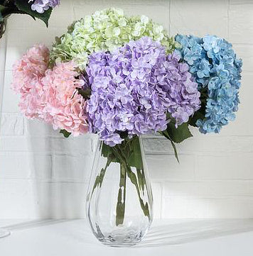 HYDRANGEA BOUQUET, REAL TOUCH - 5 BLOOM, PURPLE