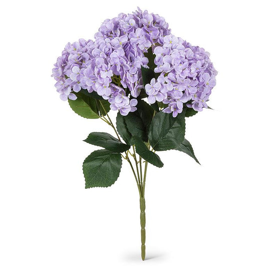 HYDRANGEA BOUQUET, REAL TOUCH - 5 BLOOM, PURPLE