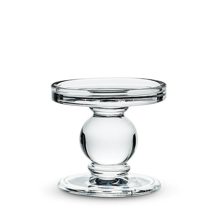CANDLE HOLDER, REVERSIBLE - CLEAR