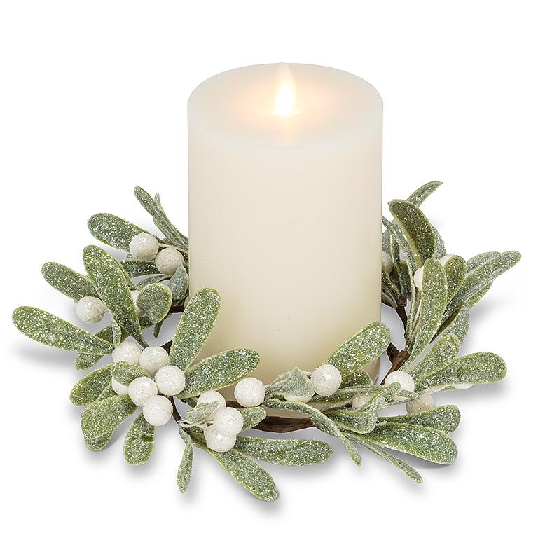 CANDLE RING - MISTLETOE