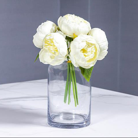 PEONY BOUQUET - WHITE, 10"