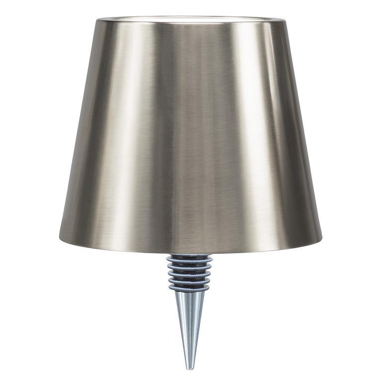 BOTTLE STOPPER LAMP, LED - MATTE SILVER