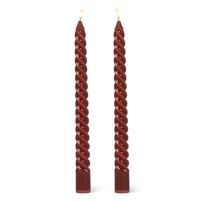 CANDLE, TIGHT SPIRAL - BURGUNDY
