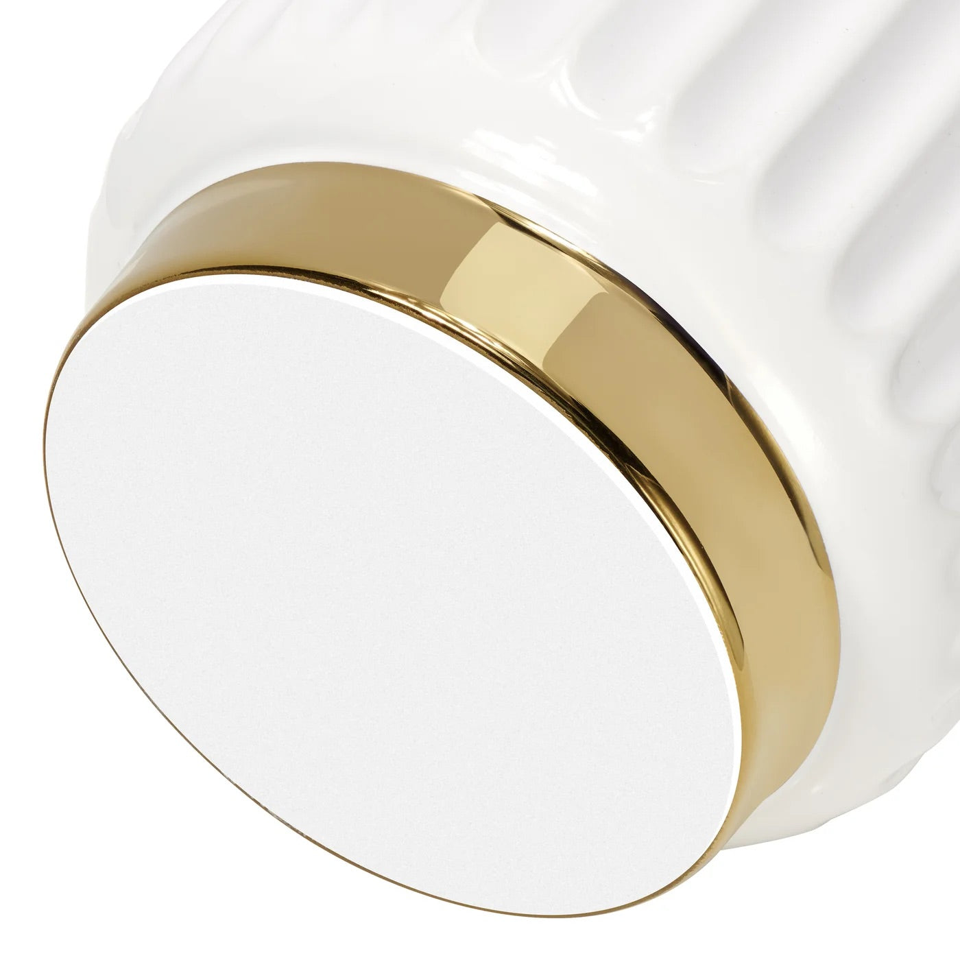 VASE - WHITE/GOLD, CERAMIC