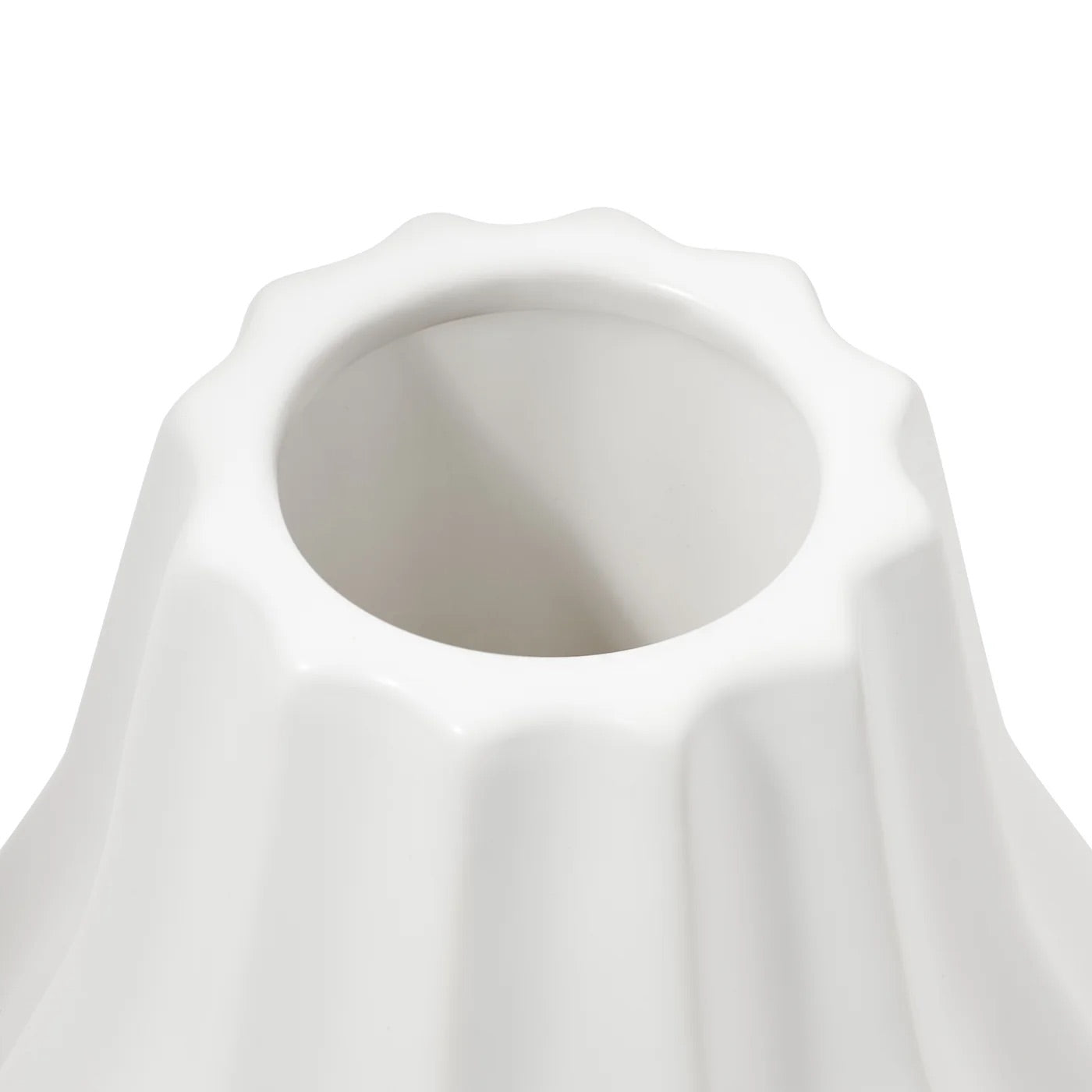 VASE, CERAMIC - BULB, WHITE