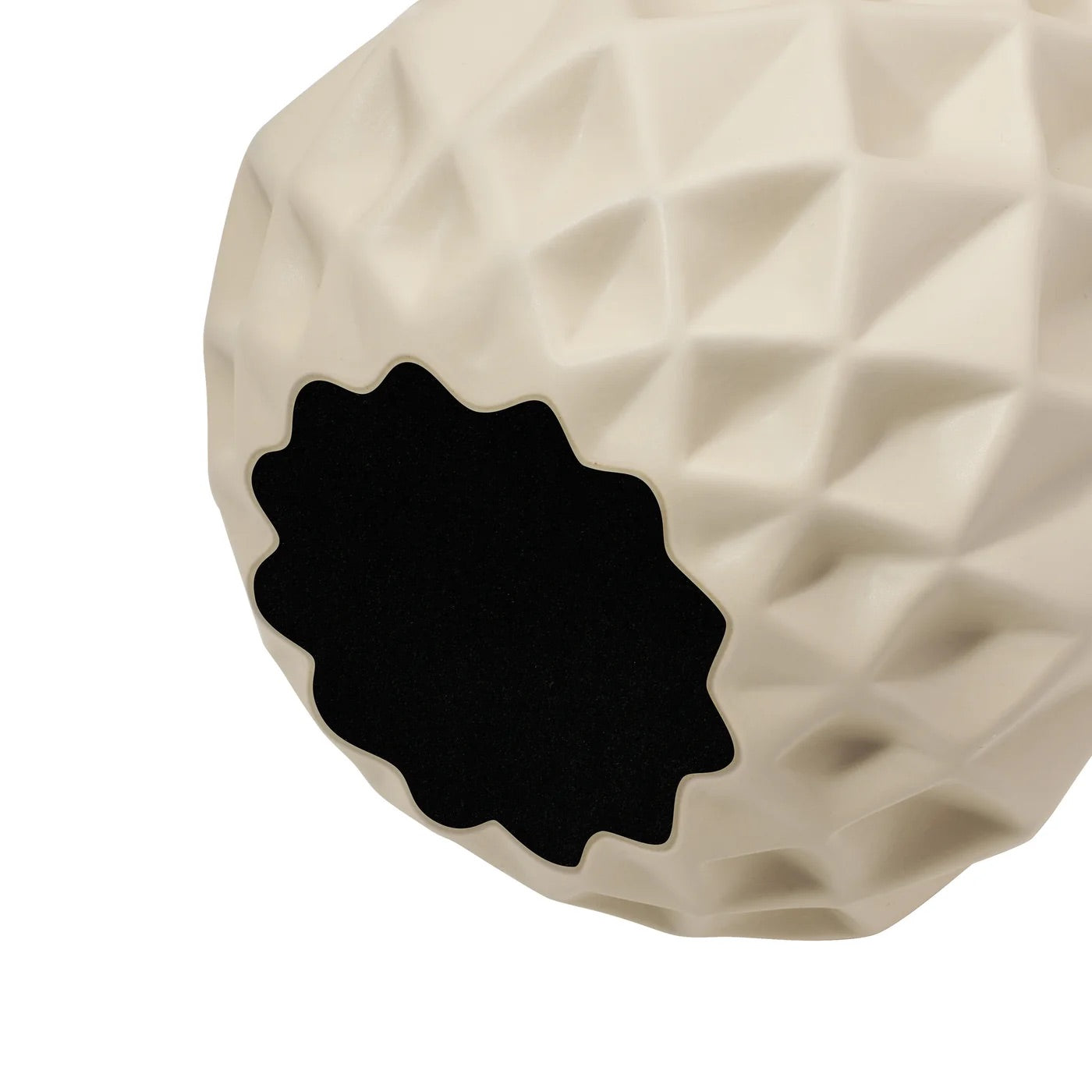 VASE, CERAMIC - BULB, BEIGE
