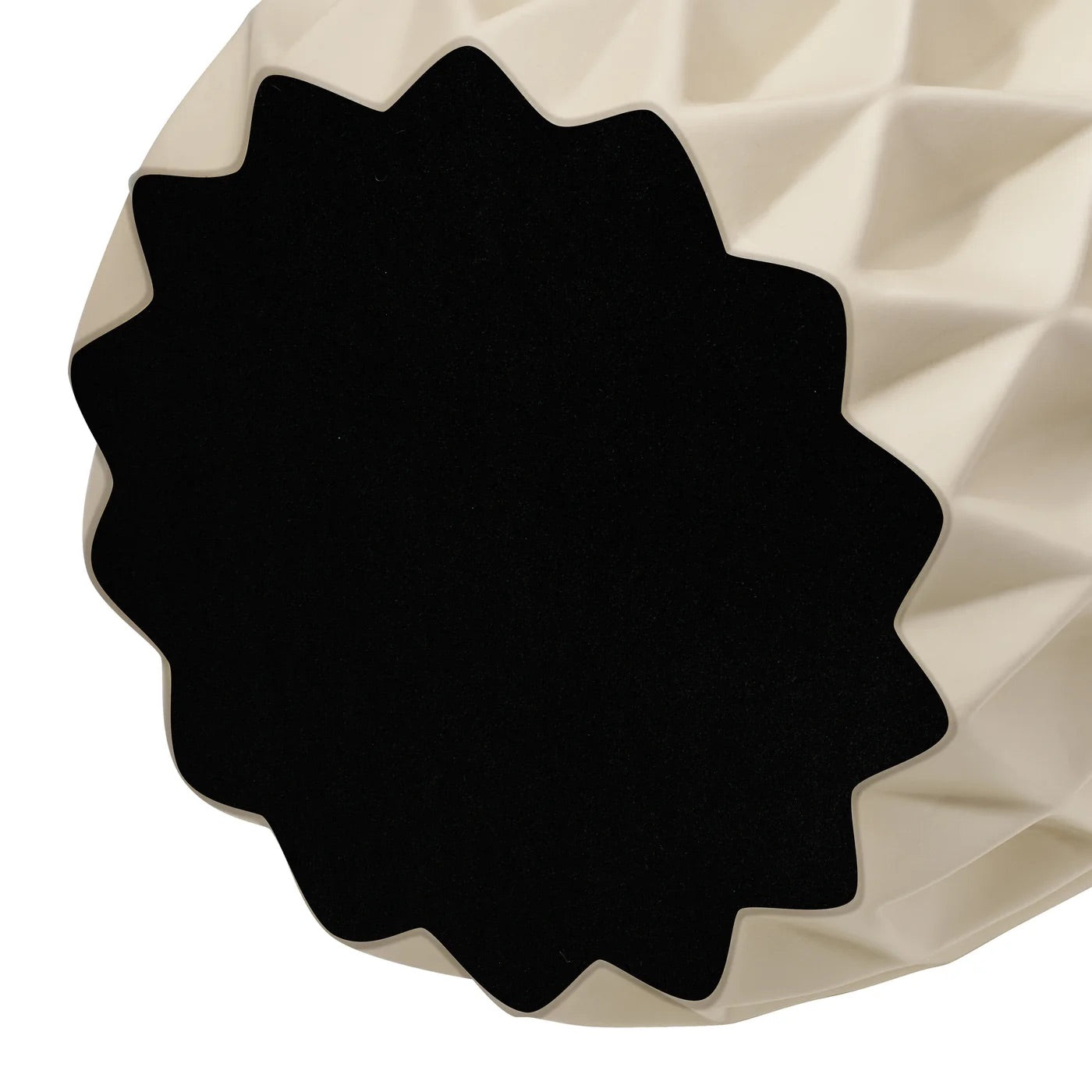 VASE, CERAMIC - BULB, BEIGE