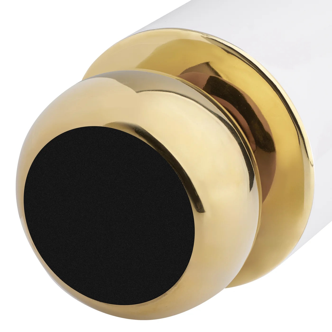 VASE - WHITE/GOLD, CERAMIC
