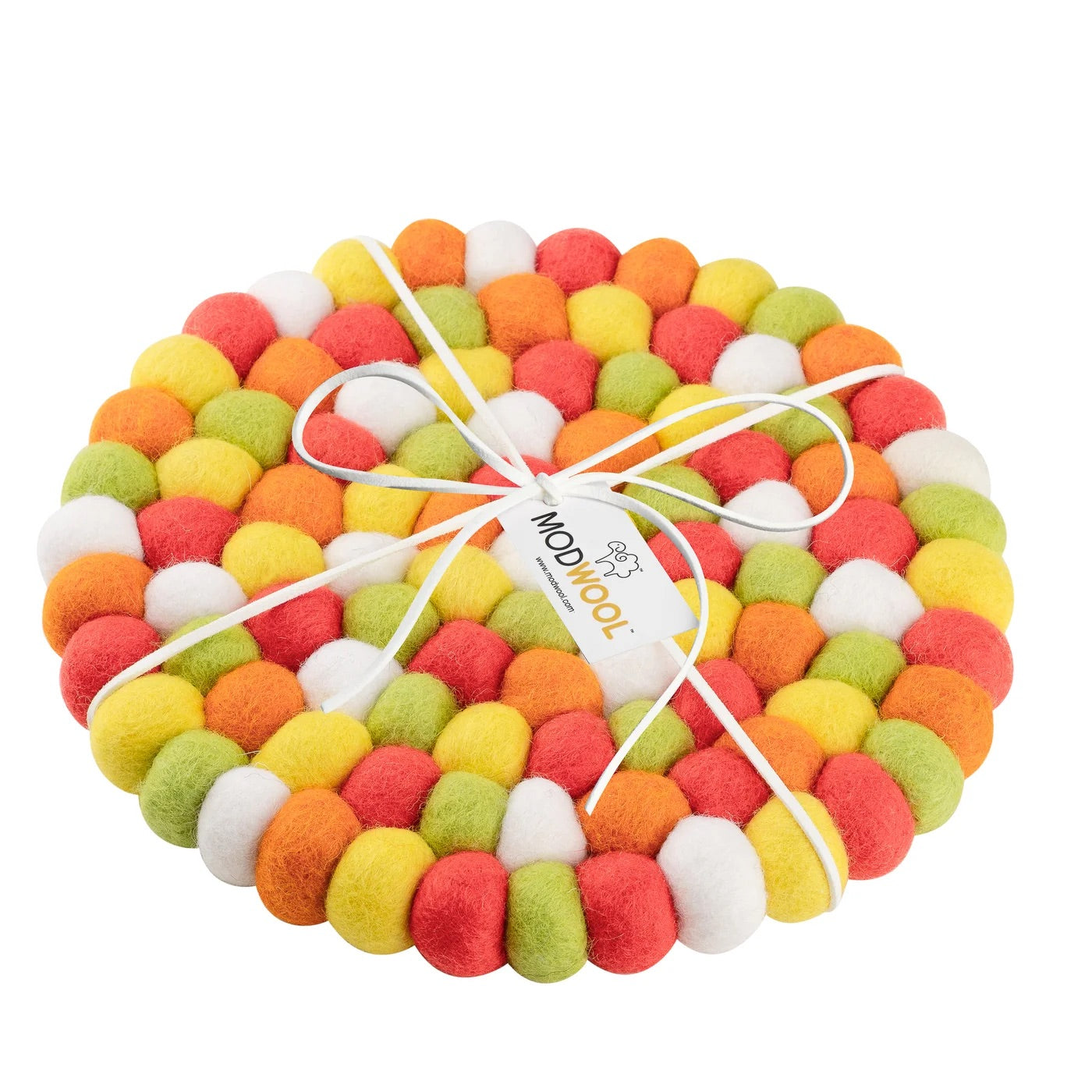 TRIVET, BALL FELT/ROUND - CITRUS COLORS