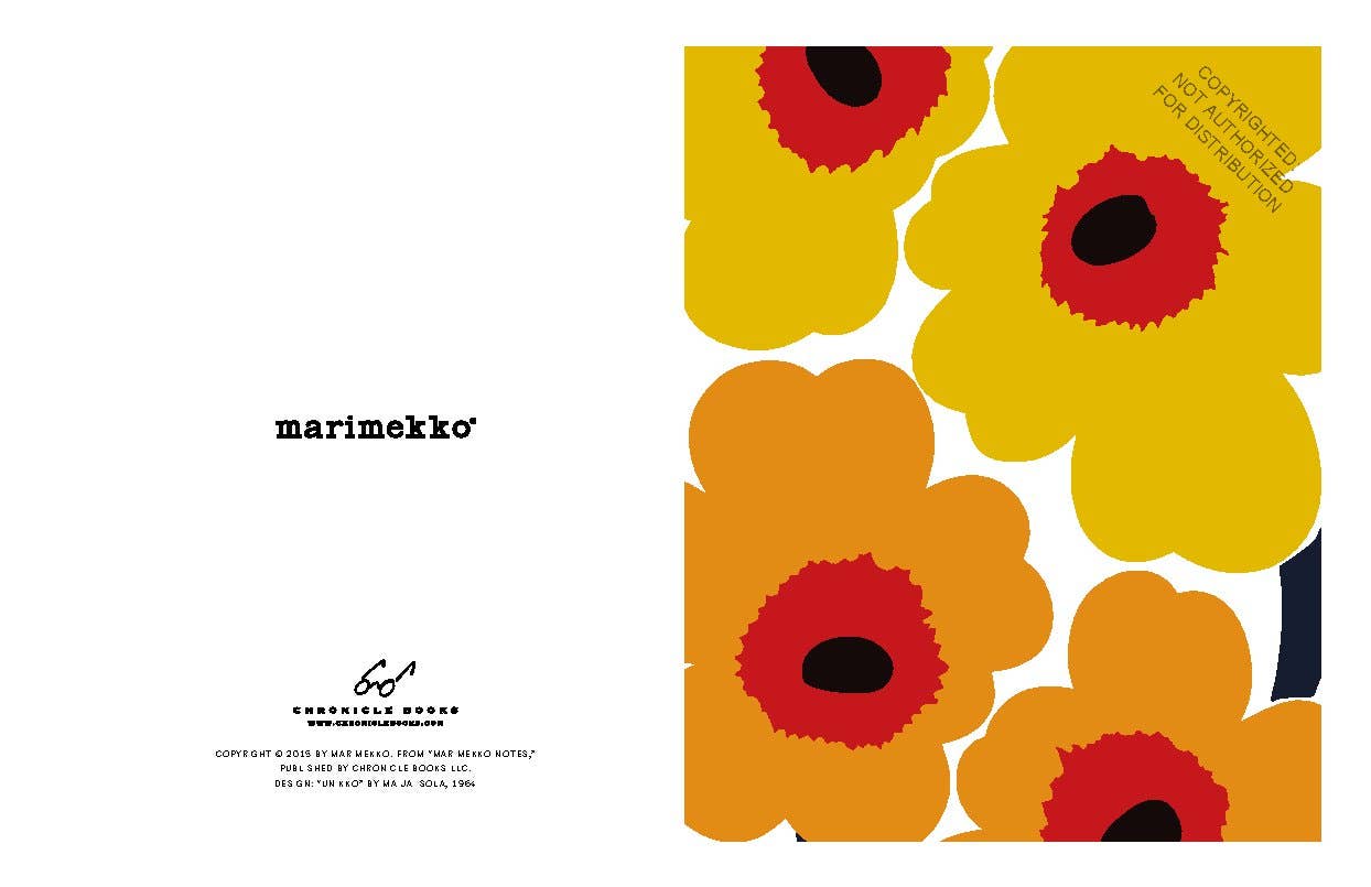 MARIMEKKO NOTECARD SET - 20/UNIKKO RED