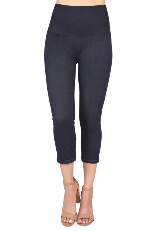 JEGGINGS, CROPPED - TUMMY TUCK, DENIM INDIGO