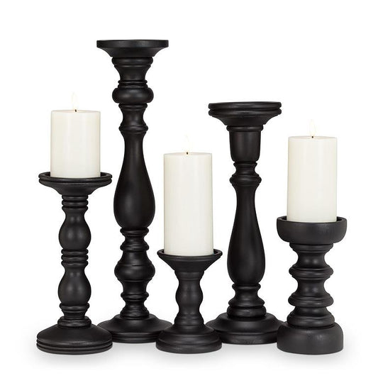 CANDLE HOLDER - BLACK