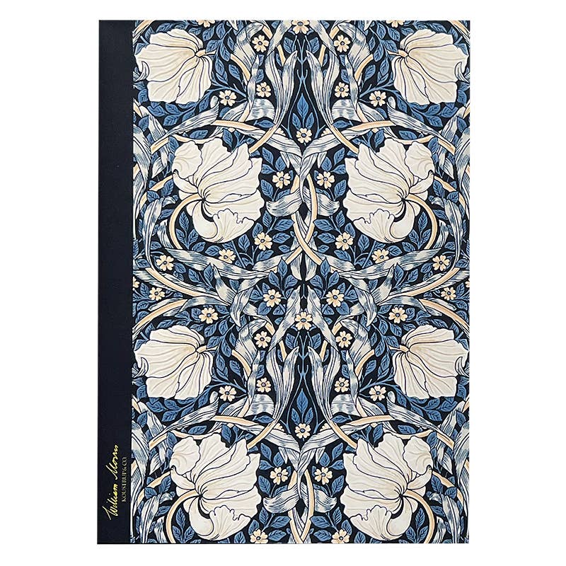 NOTEBOOK, WILLIAM MORRIS - PIMPERNEL, DARK BLUE