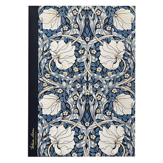 NOTEBOOK, WILLIAM MORRIS - PIMPERNEL, DARK BLUE