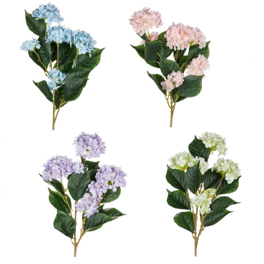 HYDRANGEA BRANCH, REAL TOUCH - 6 BLOOM, SMALL