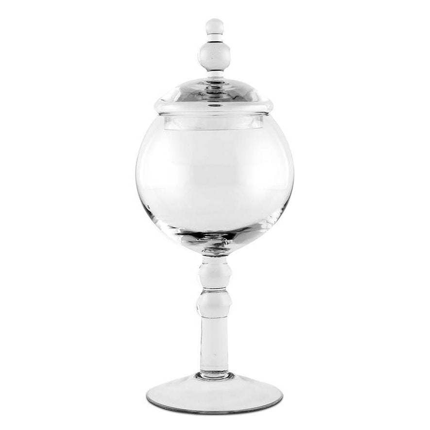 APOTHECARY JAR, GLASS - LARGE BOWL