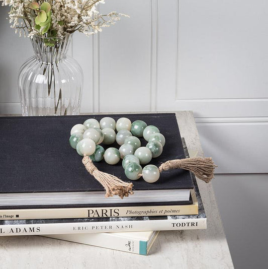 BEAD GARLAND, SMOOTH BALL - JADE