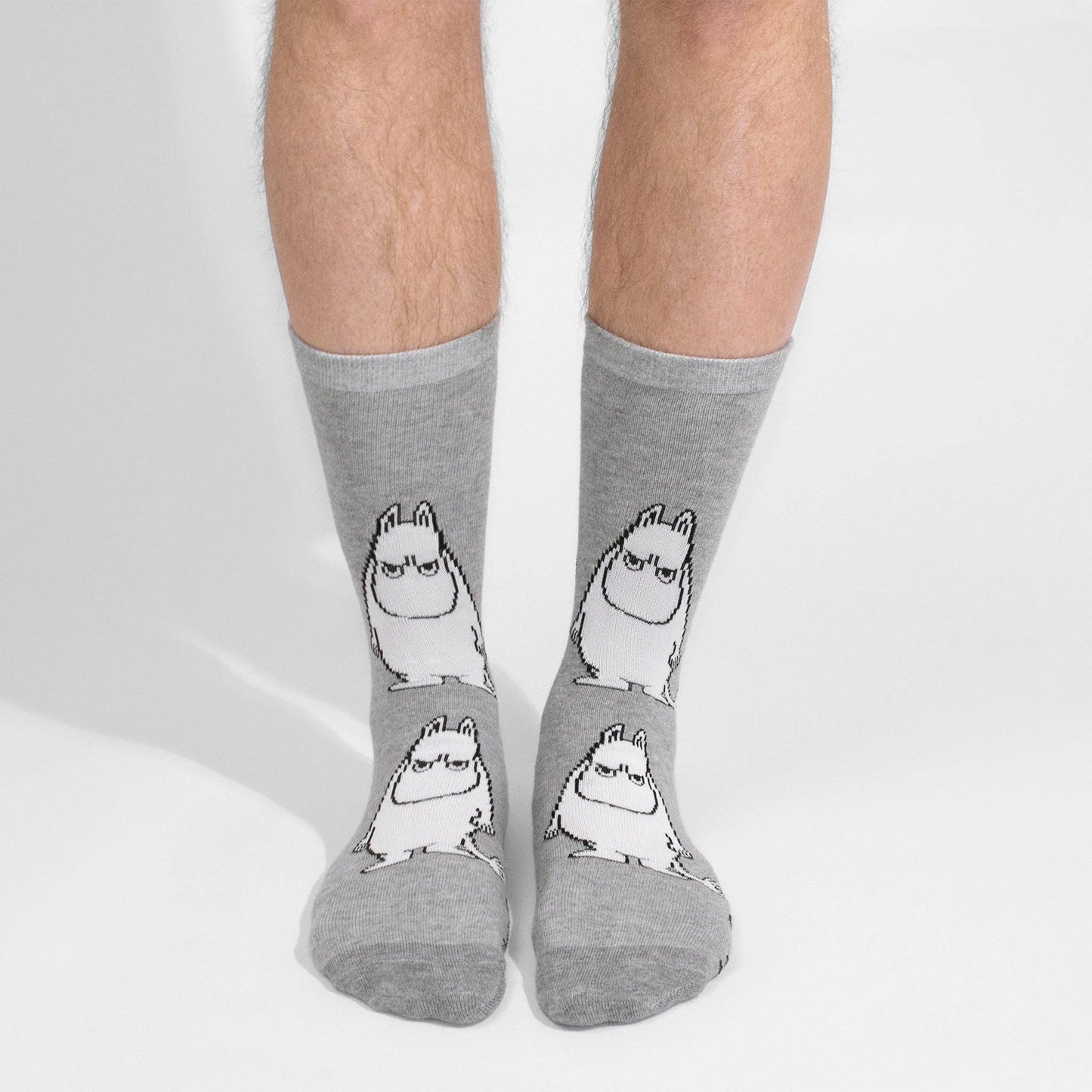 MOOMIN MEN'S SOCKS, GRUMPY - GREY