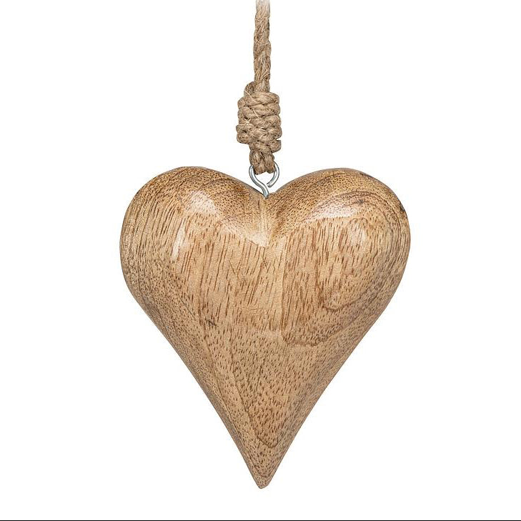 ORNAMENT - HEART, WOOD
