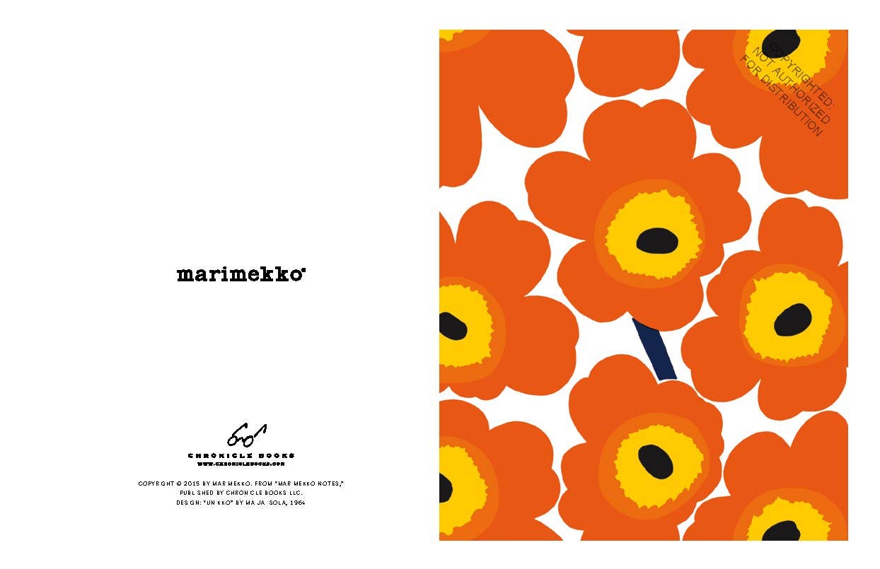 MARIMEKKO NOTECARD SET - 20/UNIKKO RED