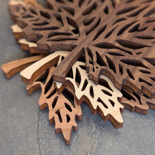 COASTER, WOOD - MAPLE LEAF