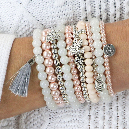 BRACELETS, SET of 10 - PEACE