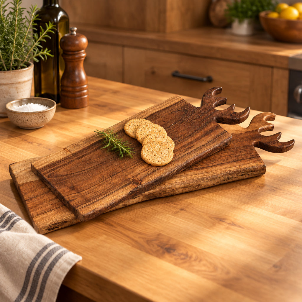 CUTTING BOARD - ANTLER HANDLE