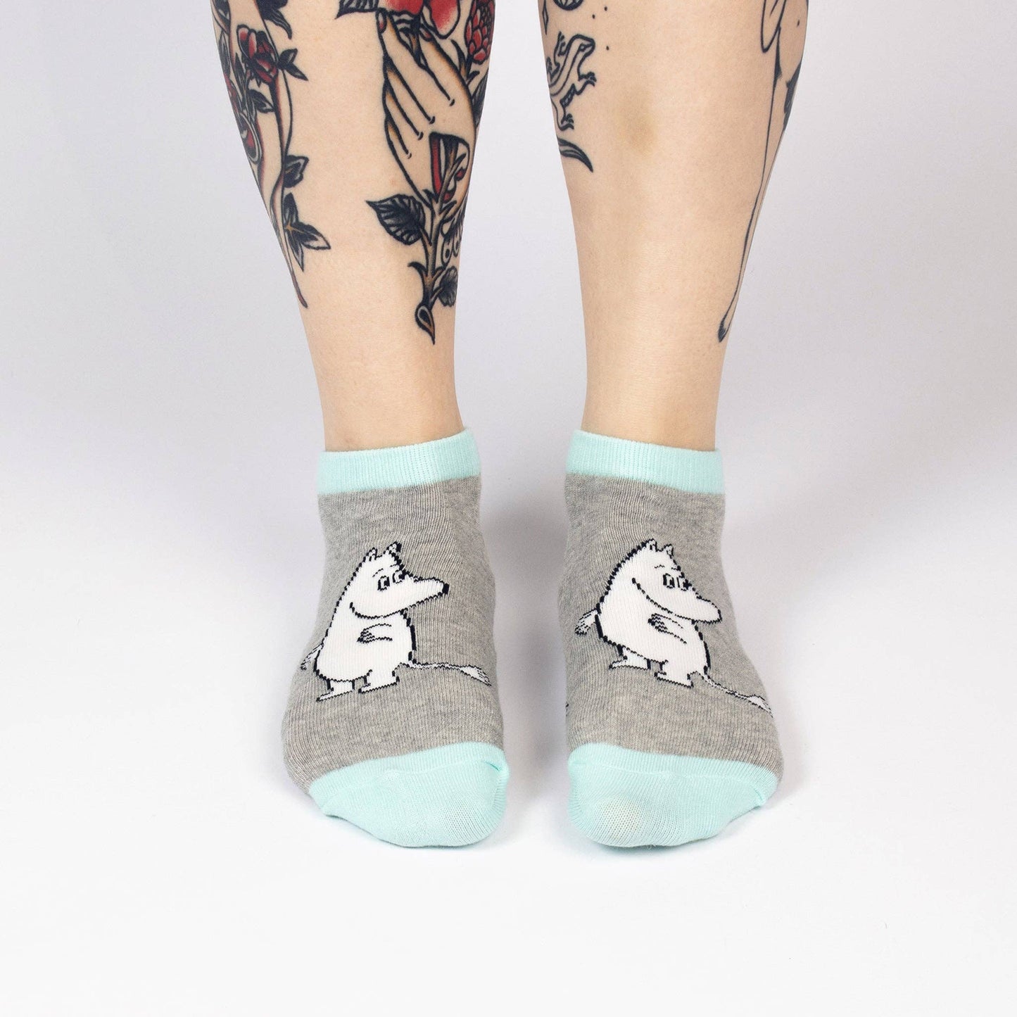 MOOMIN WOMEN'S ANKLE SOCKS - GREY/BLUE
