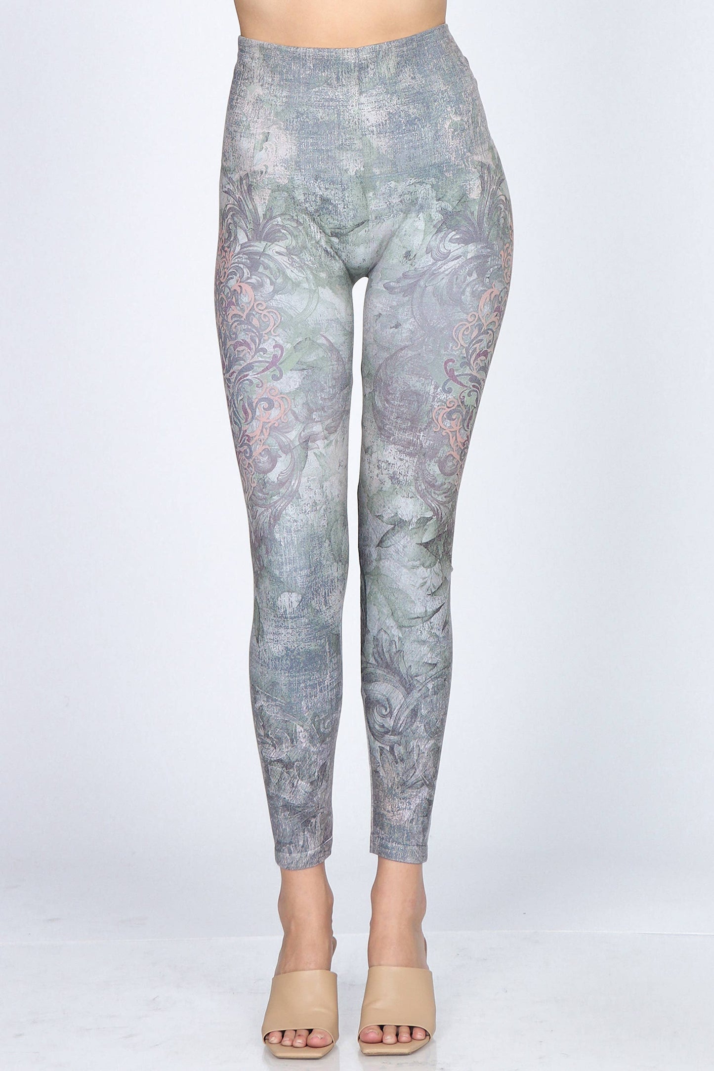 LEGGINGS - GARDEN MOTIF PRINT