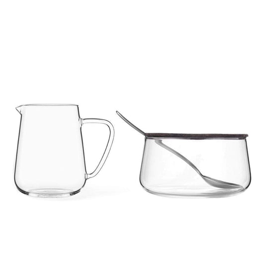 GLASS SERVING SET - PITCHER, BOWL & SPOON