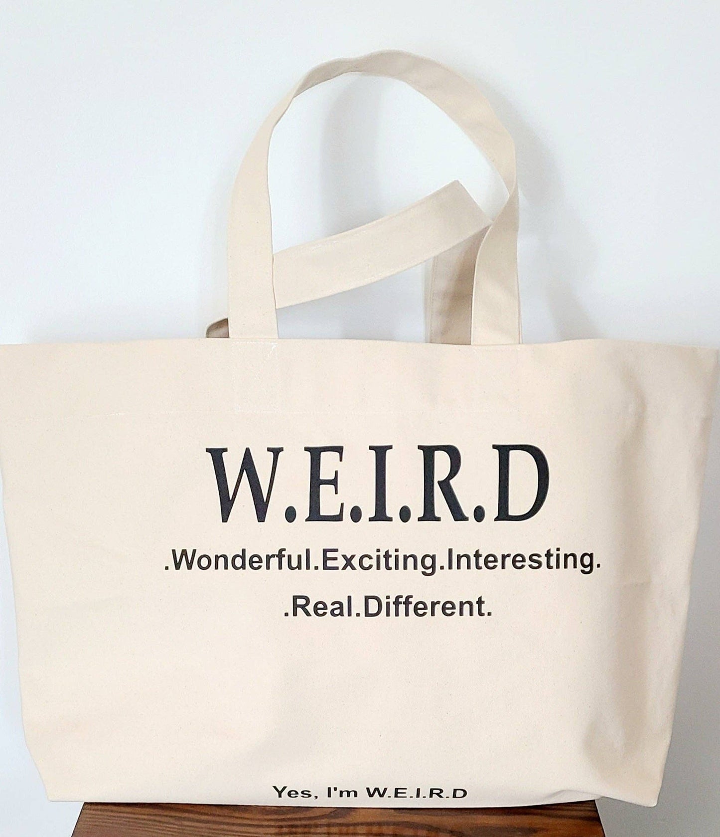 TOTE BAG - W.E.I.R.D, NATURAL